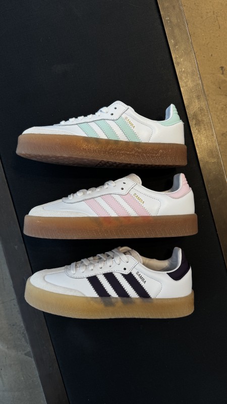 Où acheter les Adidas SAMBAE femme en pointure 36 à 41 à Paris 16eme – Boutique Lacet Rouge couleurs rose blanc, vert menthe, noir, prune